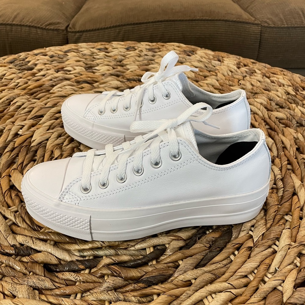 Converse leather platform sneakers - custom
